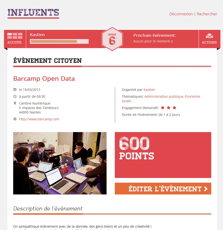 Influents, événements